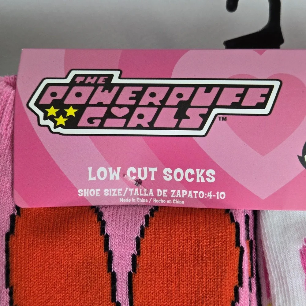 Powerpuff Girls 10-Pack Low Cut‎ Socks Fits Shoe Size 4-10 New